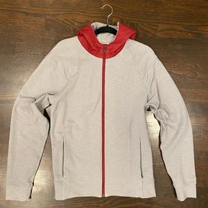Lululemon Grey & Red Hooded Sweatshirt